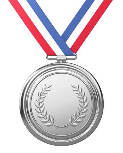 Silver Medal Award Second Place | Great PowerPoint ClipArt for Presentations - PresenterMedia.com