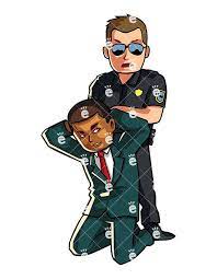black businessman getting arrested cartoon vector clipart friendlystock business man business person black business