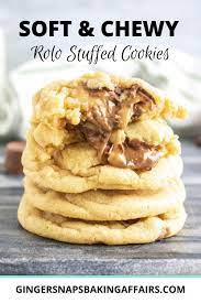 Rolo Stuffed Cookies Ginger Snaps Baking Affairs Recipe Cookie Recipes Homemade Dessert Recipes Easy Healthy Baked Snacks