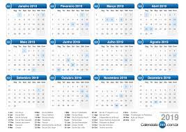 Calendario 2019