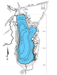 classic lake map with depth lake of the woods resort