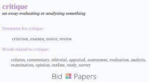 Writing a critique paper is not easy. How To Write A Book Critique Like A Professional