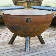 Fire features add a dramatic touch to your outdoor living space or landscaping with the added benefit of warmth. 37 Hemisphere Fire Pit On Legs 37 Inch Round Fire Pit