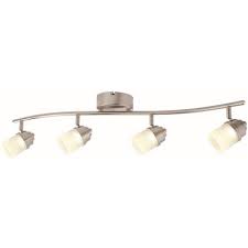 Envirolite Part Evt102527a 35 Envirolite 2 6 Ft 4 Light Brushed Nickel Integrated Led Track Lighting Kit Track Lighting Kits Home Depot Pro