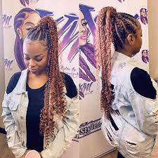 Boho Feedin Ponytail Braided Hairstyles Cornrow Hairstyles Feed In Braids Hairstyles