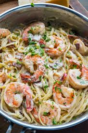 Creamy Shrimp Alfredo Linguine Recipe Summer Seafood Recipes Linguine Recipes Seafood Recipes