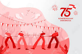 At the stadium merdeka in kuala lumpur before dignitaries that included the king and queen of thailand. Indonesia Independence Day Greeting Card With Traditional Games Concept Illustration 75 Tahun Kemerdekaan Indonesia Translates To 75 Years Indonesia Independence Day Royalty Free Cliparts Vectors And Stock Illustration Image 151575434