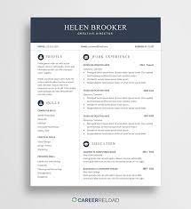 A simple or basic resume template is defined by a clean and consistent look with strong lines separating categories and . Free Cv Template For Word Free Download Career Reload