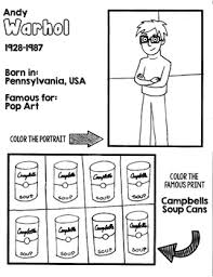 You can use our amazing online tool to color and edit the following warhol coloring pages. Little Artists Coloring Page Andy Warhol By Primary Painters Tpt