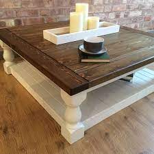 Large Square Handmade Solid Pine Farmhouse Coffee Table 0051 Etsy Coffee Table Farmhouse Painted Coffee Tables Solid Coffee Table