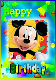 Awyjcas mickey mouse 1st birthday banner, handmade first birthday highchair banner photo props party decorations supplies mickey mouse cake topper hat 3 pcs. Mickey Mouse Birthday Card Free Printable Cards Printbirthday Cards