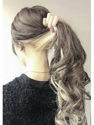 アッシュベース ホワイトインナーカラー ヘアスタイリング ヘアカット ヘアスタイル