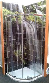 Relaxing Waterfall Tiled Mural In Your Shower Bathroom Mural Tile Murals Floor Murals