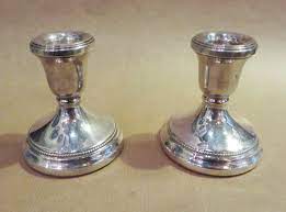 Each pillar candle holder can accommodate 1 votive or pillar candle. Silver Candle Holders Small Silver Candlesticks Pair Silver Candle Sticks Candle Sticks Antique Artefacts Online Shop