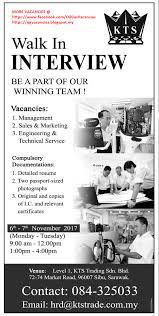 Job title, keyword or company. Oil Gas Vacancies Walk In Interview Kts Sibu