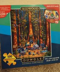 Dowdle folk art puzzles present a collection of travel inspired artwork by the prolific eric dowdle. Dowdle Folk Art Redwood National Park Jigsaw Puzzle 500 Piece Bonus Dvd New Dowdlefolkart Redwood National Park National Parks Jigsaw Puzzles
