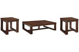 The watson rectangular coffee table, made by signature design by ashley, is brought to you by standard furniture. Watson Coffee Table With 2 End Tables Ashley Furniture Homestore