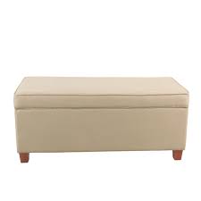 It's available from a twin to a queen size, and it comes in white, natural tan, dark brown, and black finishes, constructed. Homepop End Of Bed Storage Bench Cream Walmart Com Walmart Com