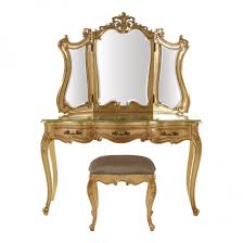 Baroque Vanity Set Gold Rococo Furniture French Country Furniture Gold Leaf Furniture