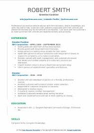 The cover letter is a formal way to communicate with journal editors and editorial staff during the manuscript submission process. Greeter Resume Samples Qwikresume