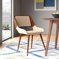 Allmodern Thelonius Solid Wood Dining Chair Reviews Wayfair In 2020 Dining Chairs Upholstered Dining Chairs Solid Wood Dining Chairs