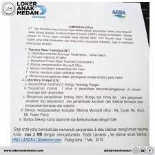 Maybe you would like to learn more about one of these? Lowongan Kerja Pt Tirta Investama Loker Anak Medan Facebook