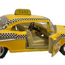 Amazon.com: KiNSMART 1957 Chevy Bel Air Coupe Classic Taxi Cab 5