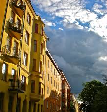 The street is part of a historical district and offers a fantastic view of large parts of stockholm's city centre. Hd Wallpaper The National Romance Cloud Facade Sodermalm Stockholm Wallpaper Flare