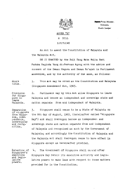 We focus on the people, the common citizen, stories untold by traditonal media. Independence Of Singapore Agreement 1965 Singapore Statutes Online