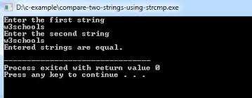 Compareto returns a negative or positive value or 0 based on alphabetical order¶. C Program To Compare Two Strings Using Strcmp