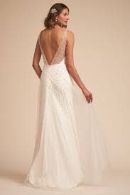 Jenny Yoo Collection The Monroe Bridal Gown Embellished Head To Toe With Hand Set Pea Column Wedding Dress Anthropologie Wedding Dress Wedding Dresses Beaded