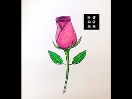 Setelah mengetahui cara menanam dan merawat bunga mawar dengan baik. How To Draw A Rose For Kids Step By Step Mewarnai Bunga Mawar Oil Pastels Youtube
