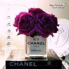 طلب عميلتي فازا شانيل مع الورد ٧٠ريال ربي يبارك لها ويهنيها chanel paris diy chanel