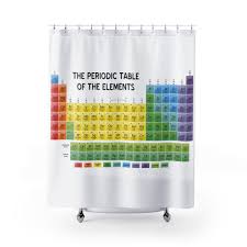 Periodic Table Of Elements Shower Curtain Shower Curtain Curtains Periodic Table Of The Elements