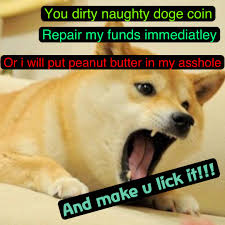 Fave nba team golden state. You Dirty Naughty Doge Coin Repair My Funds Immediatley Or I Will Put Peanut Butter In My Asshole And Make U Lick It Hankypankylanky69 Memes