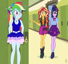 Rarity has a passion for fashion and she believes that the best accessory is generosity. 1155327 Artist Mayorlight Belly Button Belly Dancer Bellyring Belly Ring Clothes Digital Art Equestria Girls Female Friendship Games Glasses Hair Bun Hairpin Midriff Piercing Pinkie Pie Rarity Sci Twi Short Shirt Sports Bra