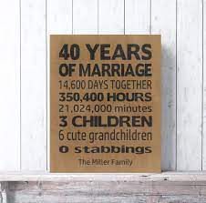 A photo album is an excellent idea for a 40th anniversary gift. Funny 40th Anniversary Gift Parents Anniversary Gift Rustic Etsy