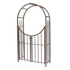Create a whimsical garden entrance with this easy to assemble arch with gate. Steel Garden Arbors At Lowes Com