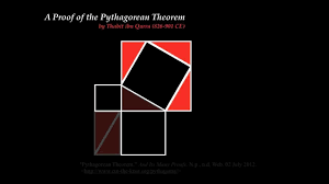 Geometry A Proof Of The Pythagorean Theorem By Thabit Ibn Qurra Pythagorean Theorem Theorems Middle School Math