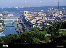 France, Seine Maritime, Region Haute normandie, Rouen, vue generale de la  ville et de la Seine Stock Photo - Alamy