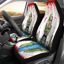 Zombie Walking Dead Car Seat Covers Muggalicious Car Seatcover Automotive Vehicle Elastic Front Monogram Custom Car Seats Carseat Cover Fit Car