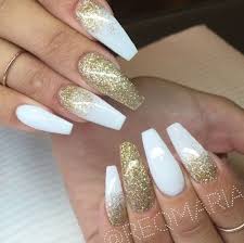 Get the best deal for gold acrylic nail art stickers from the largest online selection at ebay.com. White Coffin Nails 49 Nail Designs Art Gold Proartcat Gold Acrylic Nails Gold Nail Designs Coffin Nails Designs