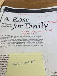 A Rose For Emily By William Faulkner Good For Ells And Ela Regents Prep A Rose For Emily Essay Topics Essay