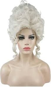 Amazon.com: RUVOO Wigs Women's 18th Century Colonial Wig Victorian Marie  Queen Cosplay Curly Hair Wig ( Color : White , Size : As shown ) :  Clothing, Shoes & Jewelry
