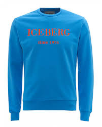 mens chest logo sweatshirt turquoise blue sweat