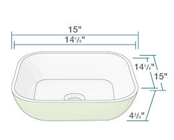 ab330 polystone square vessel sink