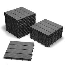 Wpc steht für wood plastic composite, was soviel heißt, wie zusammensetzung aus holz und kunststoff. Terrassenfliesen Wpc Anthrazit 2 M Stecksystem 22 Stuck