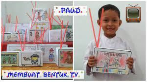 Kegiatan awal ± 30 menit. Pembelajaran Paud Tema Alat Komunikasi Membuat Bentuk Televisi Youtube