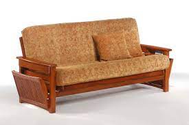 A futon bed turns from couch to sleeping surface at a moment's notice. Raindrop Storage Futon Frame Sleepworks