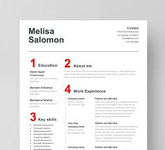 Check out the free resume templates word that look like photoshop designs. Simple Resume Template For Word Simple Cv Template For Word Etsy